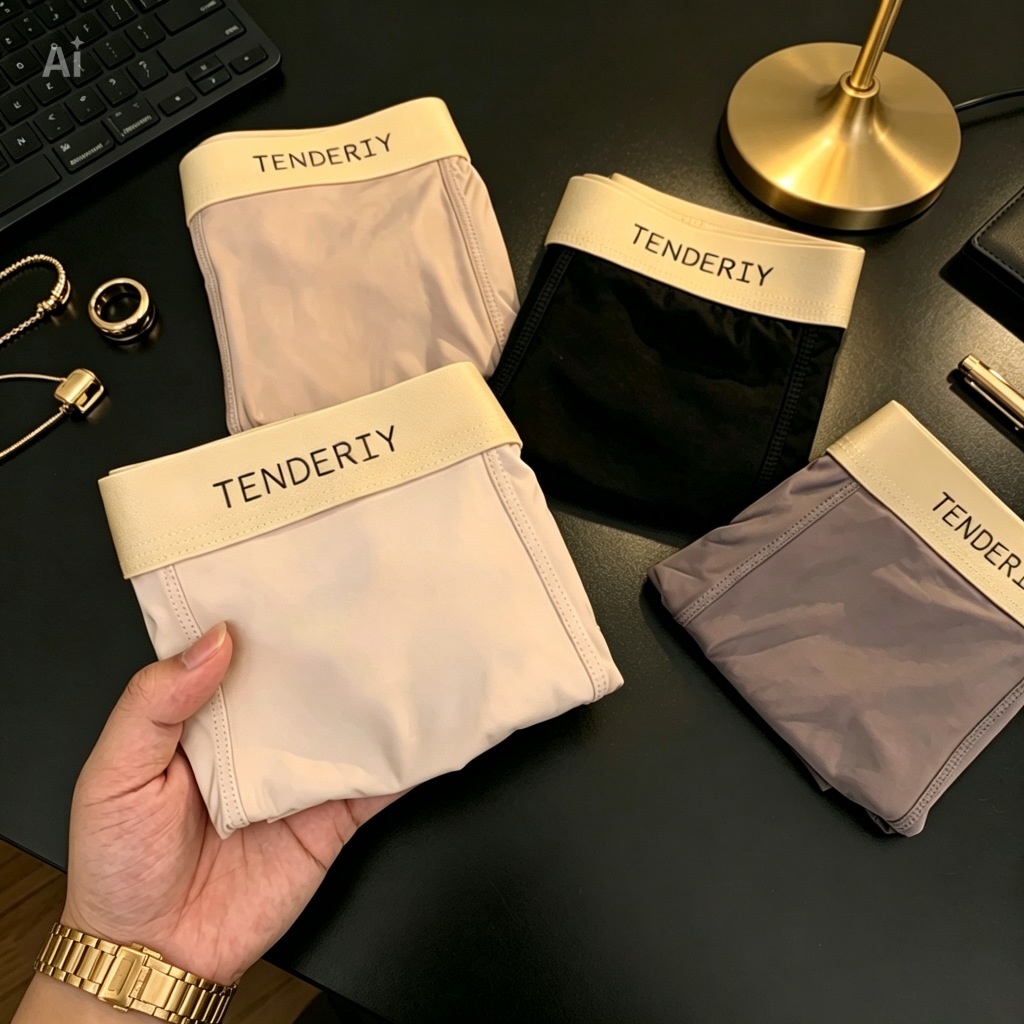 Sét 4 quần sịp nam boxer quần xì nam vải thun lạnh sịp đùi co dãn mềm mát đồ lót kháng khuẩn TENDE - Vua Boxer