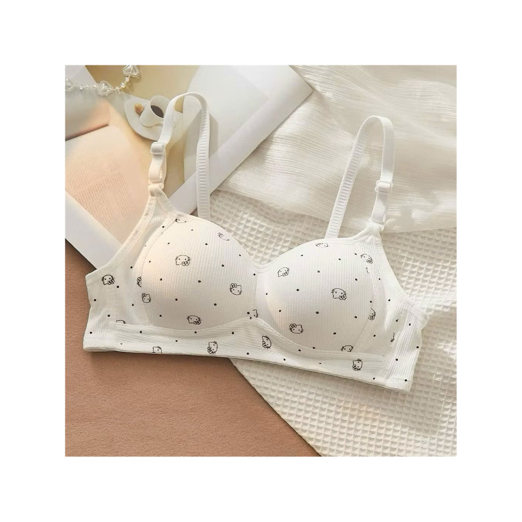 [HÀNG CHUẨN] Áo Ngực Phong Cách Trẻ Trung, Học sinh, Sinh viên, mặc hàng ngày, ôm phom họa tiết Hello Kitty Cute