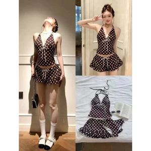 Bikini Nữ Chấm Bi Cổ Yếm Buộc Cổ Gợi Cảm – Đồ Bơi Đi Biển Phong Cách Trẻ Trung Mùa Hè