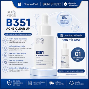 Tinh Chất Mờ Thâm Niacinamide 5% + Zinc 1% Hỗ Trợ GiảmMụn Bioverse B351 Acne Clear Up Serum 30ml