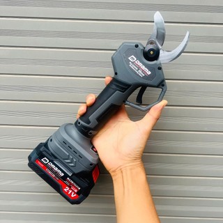 Kéo cắt cành pin DRAMA D-5250, Độ Mở Lưỡi 35mm, Động cơ Không Chổi Than Chân Pin Phổ Thông.