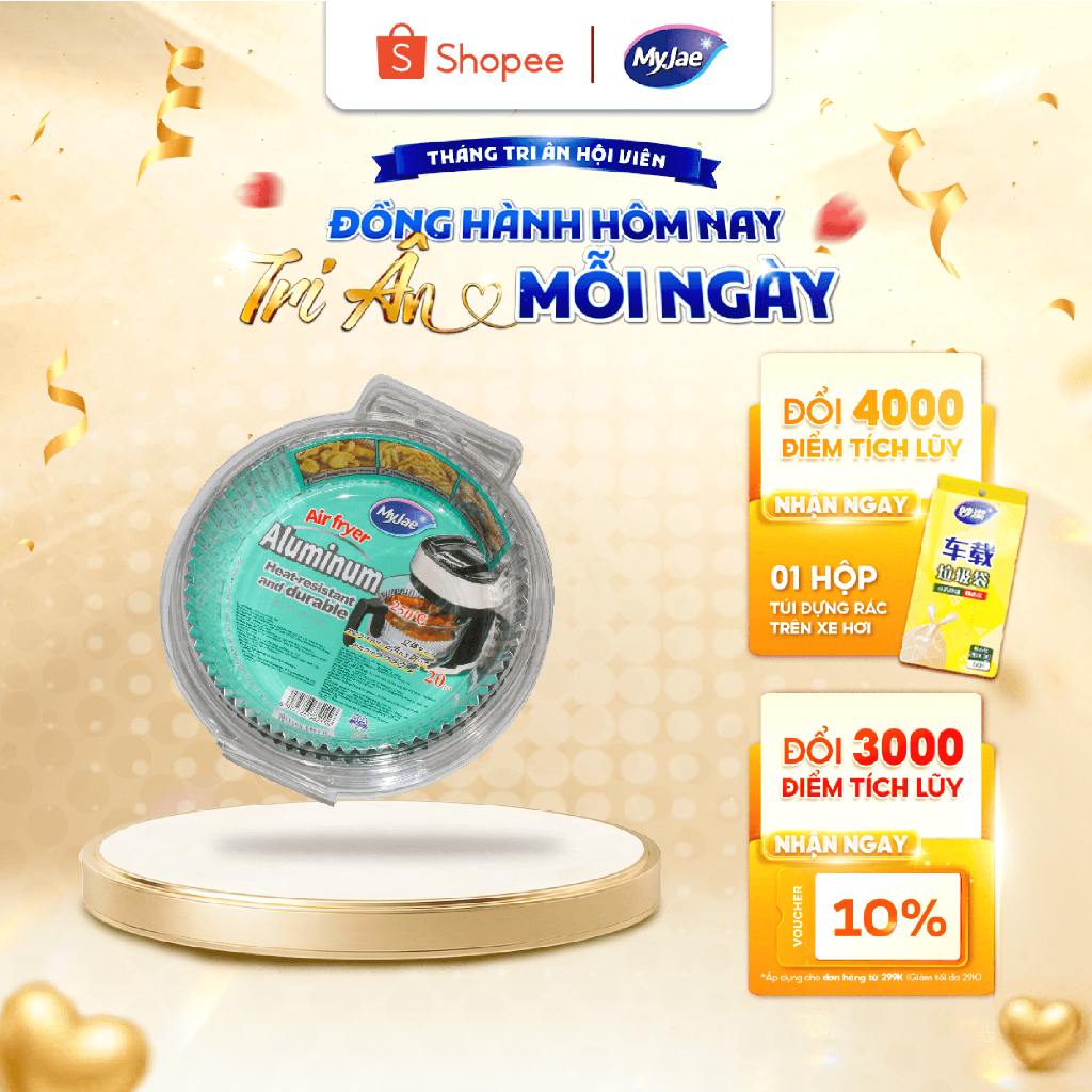 Giấy bạc lót nồi chiên không dầu MyJae (Dạng tròn)