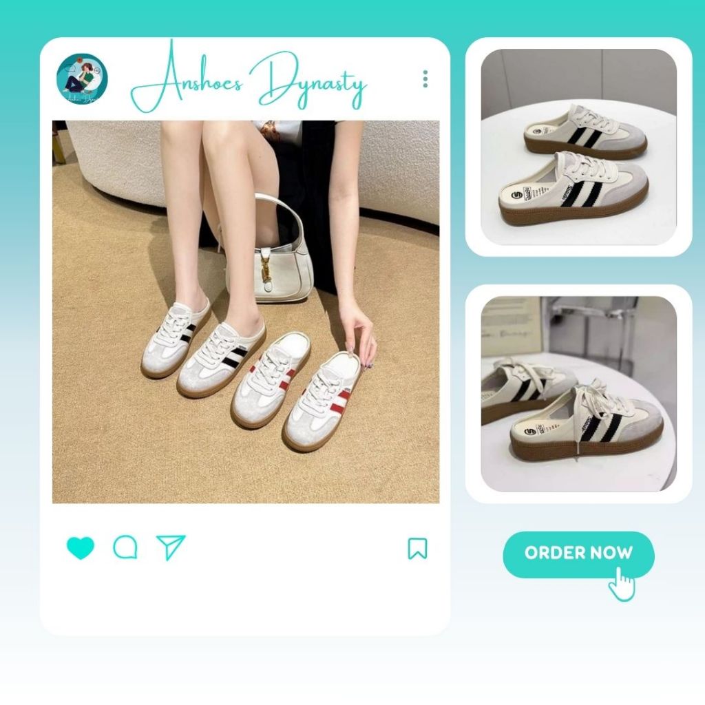Sục Thể Thao 2 Vạch Nữ, Sục Nữ  Nhẹ Êm Thoáng Mát Phù Hợp Cho Mùa Hè N13 || AnshoesDynasty