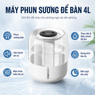 Máy tạo độ ẩm Máy tạo ẩm Không khí Máy phun sương USB Máy tạo ẩm Mini 4L dùng phòng khách gia đình