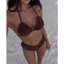 NUNG NIU - Bộ Bikini 2 Mảnh Màu Choco Viền Bèo Chấm Bi