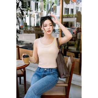 [ PREMIUM COTTON ] Áo Bratop dáng lửng MELINFA đệm mút 3D nâng đỡ định hình  , Áo ba lỗ tanktop nữ mã VAA04031