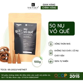 50-55 Nụ vỏ quế Vietket 100g - Có nụ cháy kém vì không tạo cháy, Xông thơm ấm nhà, xông nhà tẩy uế
