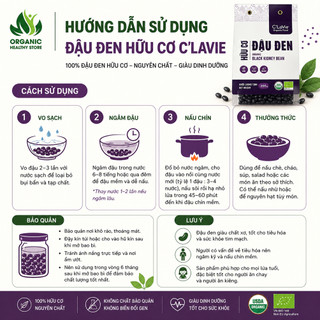 Đậu đen hữu cơ C'Lavie 200g, hỗ trợ tim mạch, điều hòa huyết áp
