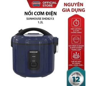 Nồi cơm điện 1.2L SUNHOUSE SHD8213 - Ủ ấm cơm ngon - Hàng chính hãng - Bảo hành 12 tháng