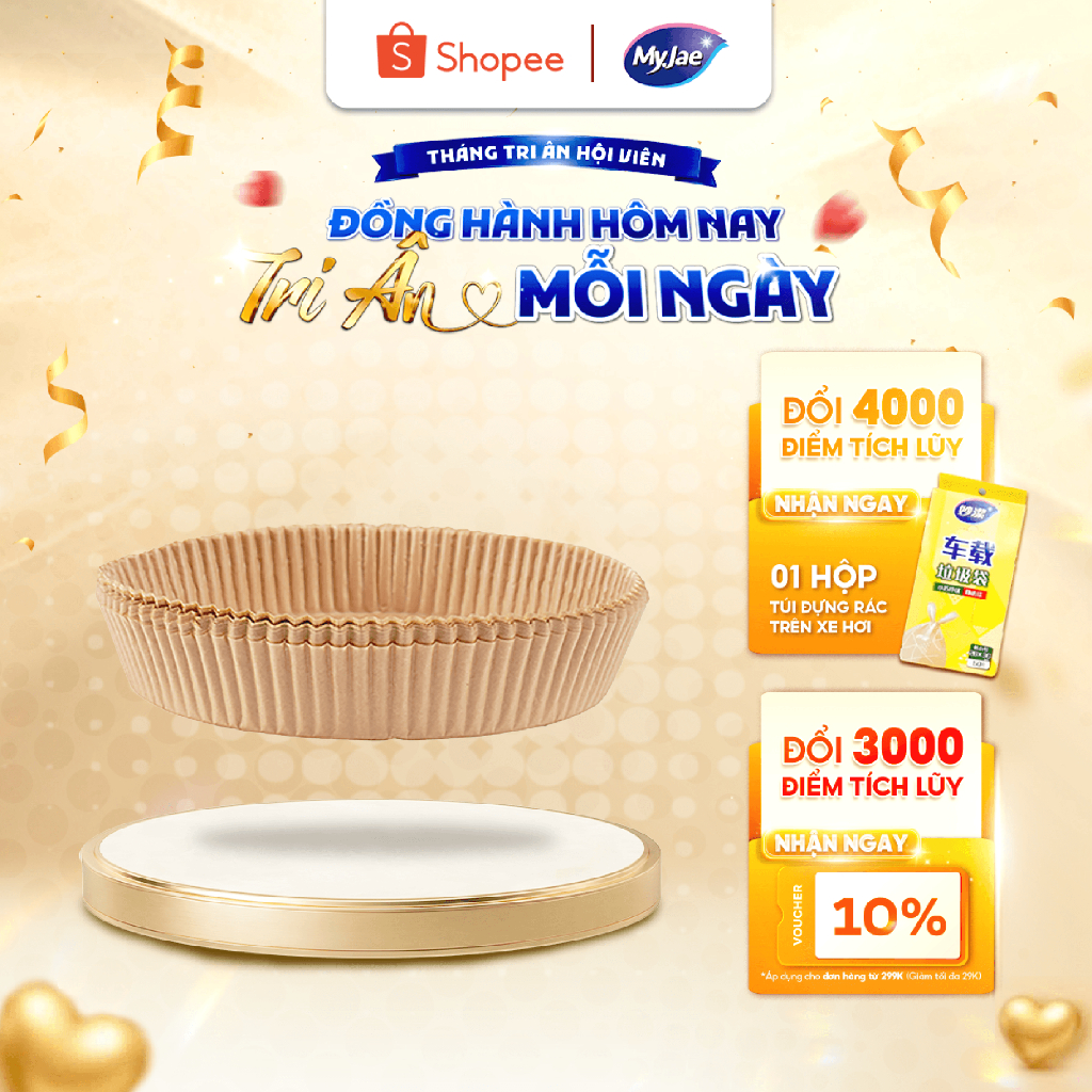 Giấy Nến Cho Nồi Chiên Không Dầu MyJae (1 hộp/30 tờ)