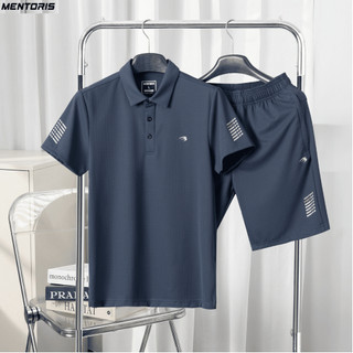 Bộ Polo Thể Thao MENTORIS Bản Premium, Vải Thun Lạnh Chevron Weave Co Giãn, Thoáng Khí MBP2602