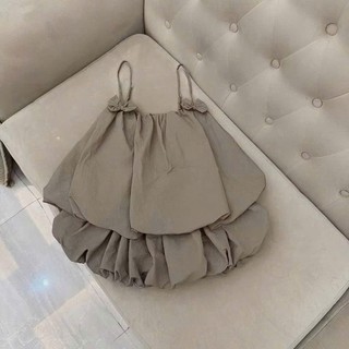 SET Babydoll Bong Bóng Tiểu Thư Hàn Quốc,  Áo Hai Dây Nơ Vai Mix Quần Short Bí