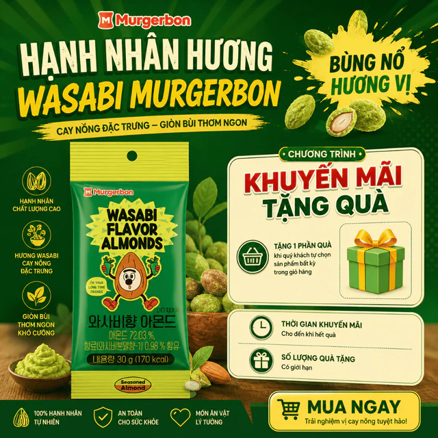 Hạnh Nhân Hương Wasabi Murgerbon