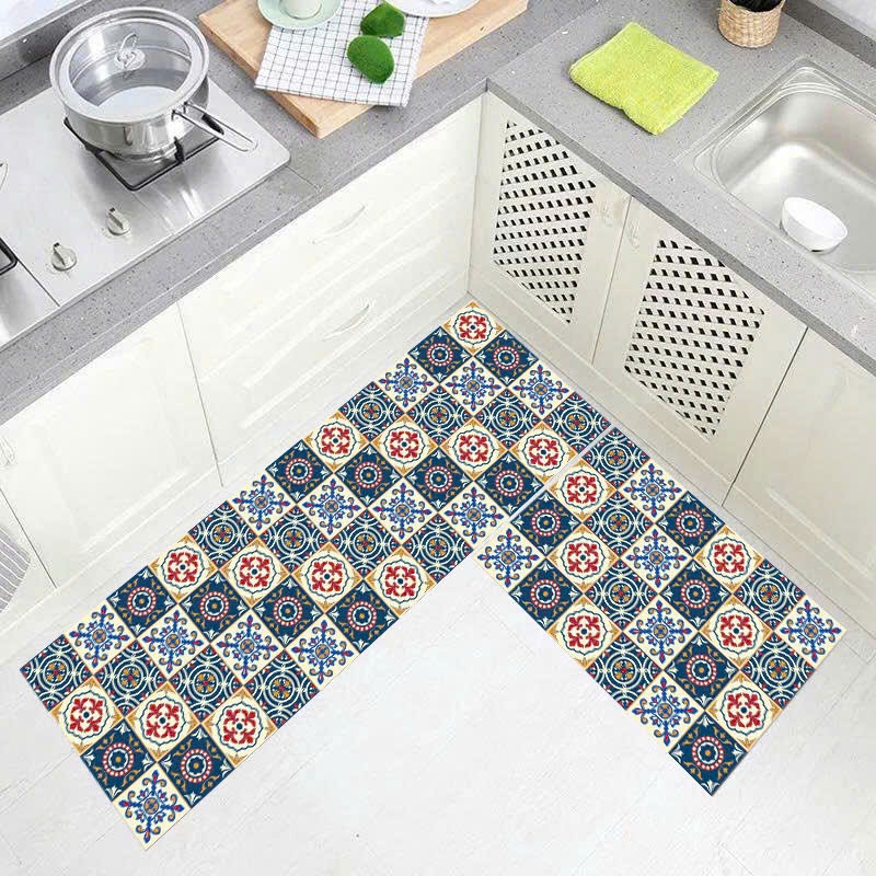 Thảm Bếp Bộ Đôi - Lót Chân Chống Trượt - Set 2 Tấm Size 40x60cm và 40x1m2 - Nhà Shy Home Decor