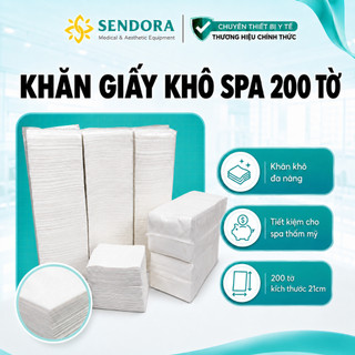 [HOẢ TỐC] Khăn giấy vuông rửa mặt, khăn giấy lau mặt spa 200 tờ/bịch dùng cho spa và thẫm mỹ viện tiết kiệm 20*21cm