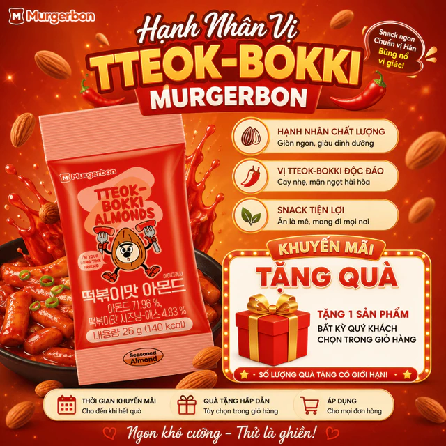 Hạnh Nhân Vị Tteok-bokki Murgerbon
