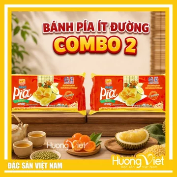 COMBO 2 Bánh pía ít đường có TRỨNG muối Tân Huê Viên 275g, bánh pía ít ngọt, dành cho ăn kiêng [TÚI 5 BÁNH]