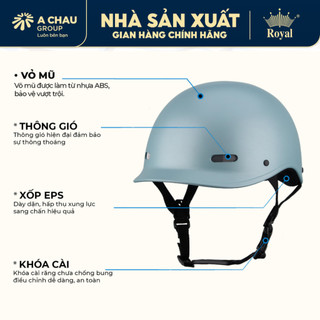 Mũ bảo hiểm nửa đầu Asia A09 Cá Heo nam nữ đi xe máy chính hãng, bảo hành 12 tháng tại Nhà sản xuất
