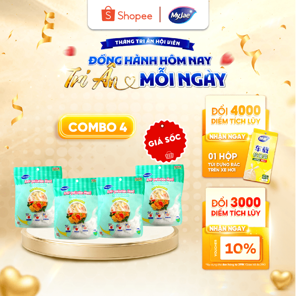 COMBO 4 Màng Bọc Thực Phẩm Bo Chun MyJae (1 bịch 50 cái )