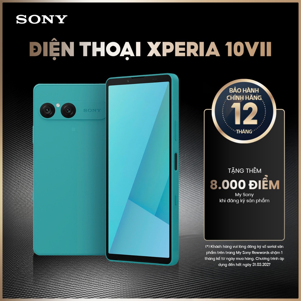 Điện thoại Sony Xperia 10 VII 128GB, Màn hình OLED 6.1" 120Hz, Pin 5000mAh dùng 2 ngày, Camera 50MP