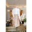 Váy Thiết Kế - Váy Yếm Lụa Satin Phối Kim Sa Draping Dáng A Quyến Rũ