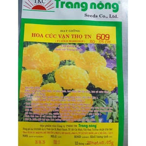 20 hạt giống Hoa Cúc Vạn Thọ cty Trang Nông 609, Trồng Quanh Năm, Bông To, Cổ Bông Chắc, Hạt Nảy Mầm Rất Mạnh