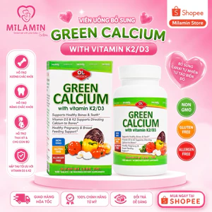 Viên Uống Bổ Sung Canxi D3 K2 Olympian Labs Green Calcium (100 Viên) Bổ Sung Canxi Hữu Cơ | ONFIT