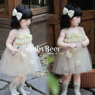 {Sản Xuất Độc Quyền BabyBeer} Váy hoa công Chúa cho bé/ váy lưới hoa cho bé (ảnh thật)