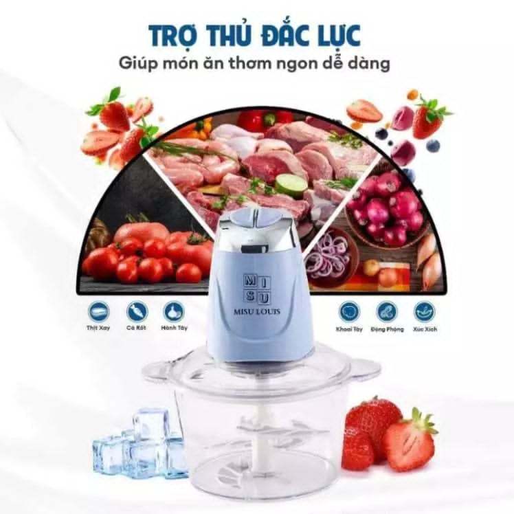 Máy Xay Đa Năng Cối Thuỷ Tinh 3L Misu Louis Công Suất 500W Bảo Hành 6 Tháng