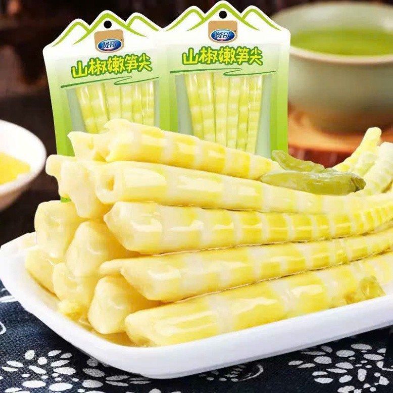 10 Gói Măng Trúc Non Ngâm Ớt Xanh Siêu Giòn Cay (Gói 22g / Hộp 30 Gói) - Đồ Ăn Vặt Nội Địa🌶️ s8