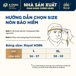 Mũ Bảo Hiểm Nửa Đầu Royal M38k Kính Âm Tại Nhà Sản Xuất, Size L XL Cho Nam Nữ Đi Xe Máy, Bh 12T