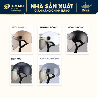 Mũ bảo hiểm xe máy 1/2 Royal M555 có kính dài, nón freesize cho nam và nữ đi xe máy chính hãng