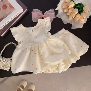 Bộ bé gái chấm bi mèo kitty thời trang bé gái mùa hè mặc đi chơi style Hàn D1340 Bí Ngô Nhỏ