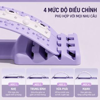 Khung hỗ trợ giãn nắn chỉnh cột sống lưng cải thiện đau lưng, thoái hóa, thoát vị 4 mức DC005 VIOTA FIT
