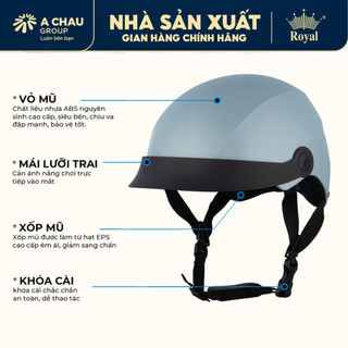 Mũ Bảo Hiểm Nửa Đầu Kio Kn01 Có Lưỡi Trai, Size L Phù Hợp Nam Nữ, Đạt Chuẩn Đi Xe Máy, BH 12 Tháng