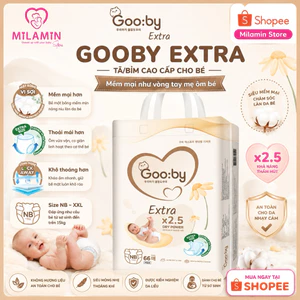 2 Bịch Tã/bỉm Gooby Extra mềm mại, chống tràn, siêu thấm hút đủ size cho bé 4-30KG