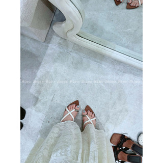 Dép Guốc Xỏ Ngón Quai Chéo Nhọn/Mieo Shoes D3266
