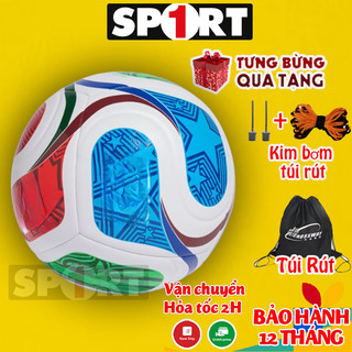 Quả bóng đá w26 Size 5, bóng đá đúc WC + Tặng kèm kim bơm, túi lưới ,Bảo Hành 6 Tháng