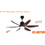 Quạt trần đèn cao cấp 6 cánh sải 1370mm QT12 chính hãng Asia Lighting, bảo hành 2 năm