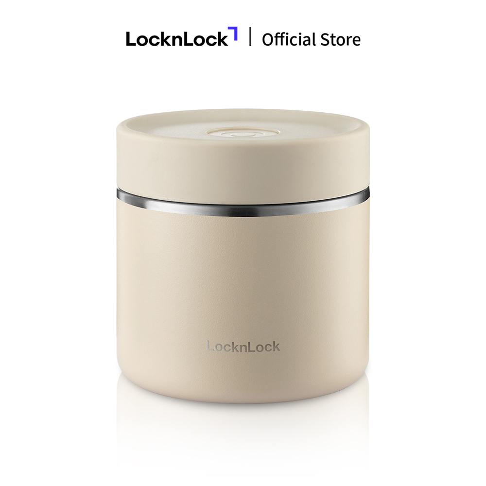 Bộ hộp cơm giữ nhiệt Lock&Lock Pump Vacuum Lunch Box (300ml*2, 500ml*1, bộ đũa và thìa, túi) LHC8052S02 | BigBuy360 - bigbuy360.vn