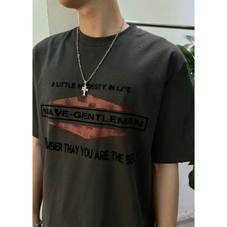 Áo Thun Nam Cotton 4 Chiều Form Regular Tay Ngắn In Chữ Basic Phong Cách Hàn Quốc Dễ Phối Đồ XT5593 MODMEN