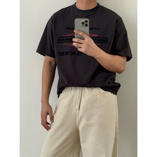 Áo Thun Nam Cotton 4 Chiều Form Regular Tay Ngắn In Chữ Basic Phong Cách Hàn Quốc Dễ Phối Đồ XT5593 MODMEN