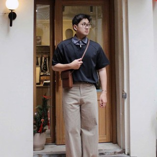 Áo Polo Nam Phối Khóa Kéo Cổ Sơ Mi Caro Form Regular Chất Cotton Pique Tay Ngắn Phong Cách Hàn Quốc MODMEN
