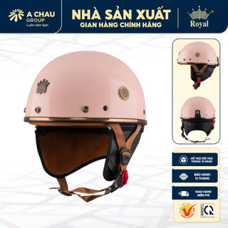 Mũ bảo hiểm nửa đầu Royal M379 có đệm cổ da cao cấp, tháo rời linh hoạt kèm lưỡi trai đen che nắng
