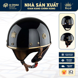 Mũ bảo hiểm nửa đầu Royal M379 có đệm cổ da cao cấp, tháo rời linh hoạt kèm lưỡi trai đen che nắng
