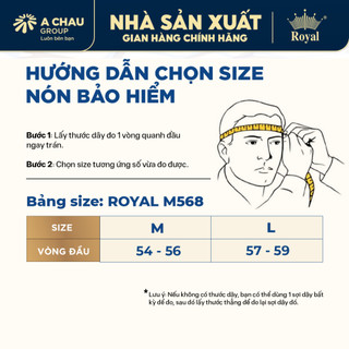 Mũ Bảo Hiểm 1/2 Royal M568k Có Kính Che Full Mặt, Nam Nữ Đi Xe Máy, Chính Hãng, BH 12 tháng