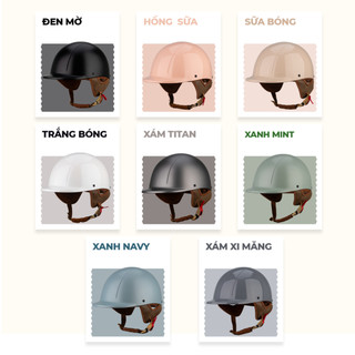 Mũ bảo hiểm xe máy 1/2 Royal M88 lưỡi trai thời trang 2 size M L cho nam nữ chính hãng, BH 12T