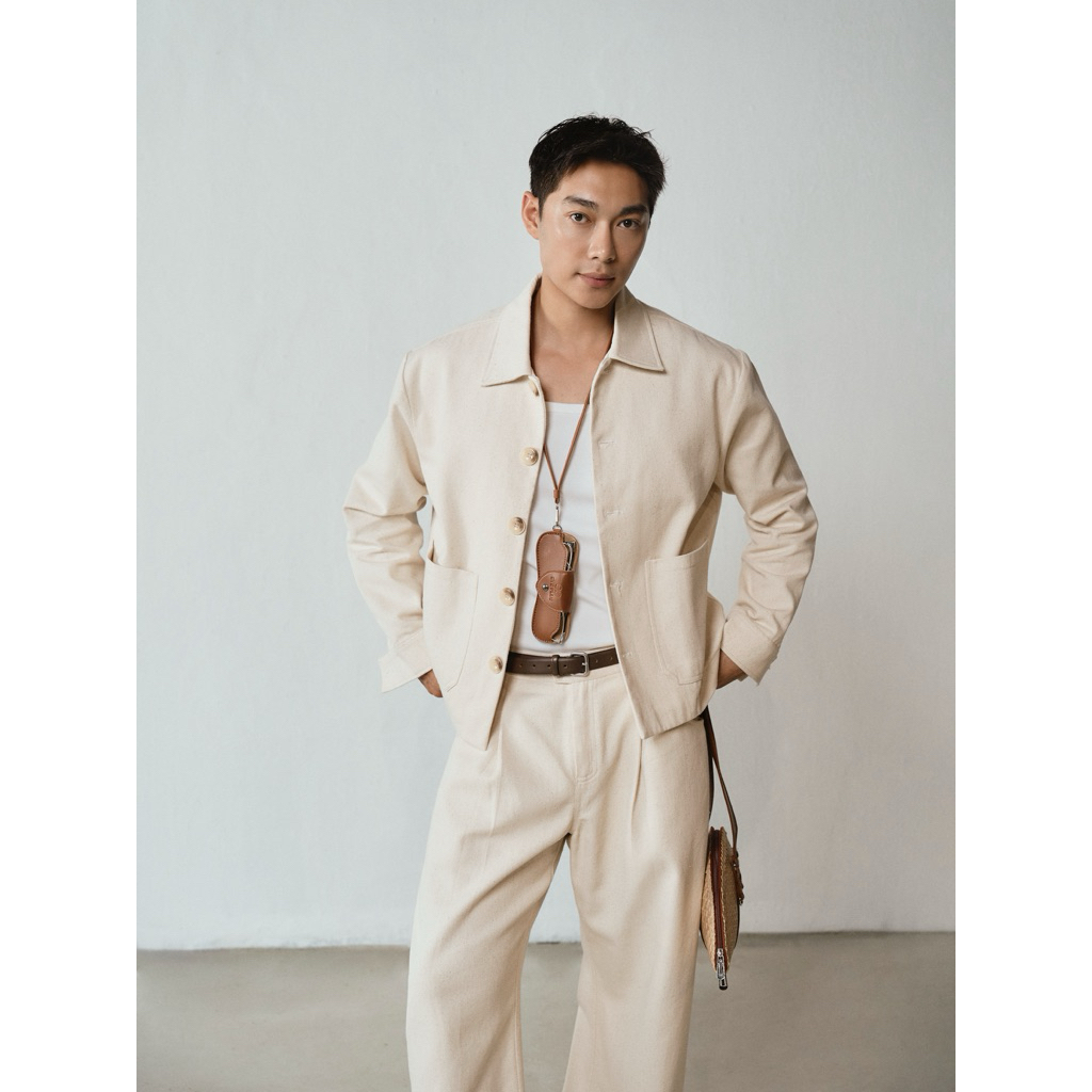 SILIC SAND K JACKET | Áo jacket màu be tiêu chất liệu kaki, form relaxed, phong cách minimalist | BigBuy360 - bigbuy360.vn