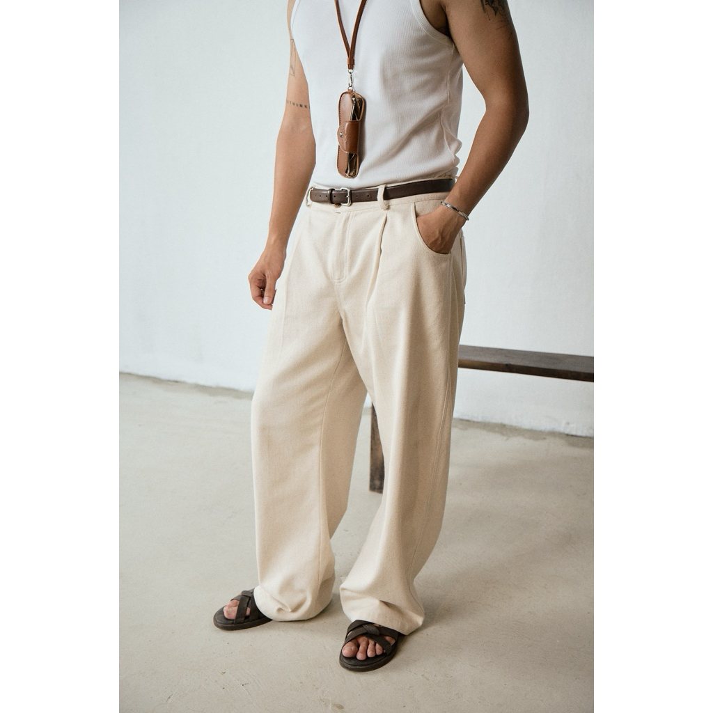 SILIC SAND K PANT | Quần kaki muối tiêu form relaxed balloon nhẹ, đứng form, phong cách minimal | BigBuy360 - bigbuy360.vn