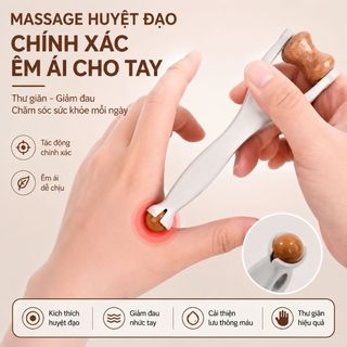 Dụng cụ massage ngón tay con lăn gỗ nguyên khối kích thích huyệt đạo giảm đau mỏi DC001 VIOTA FIT
